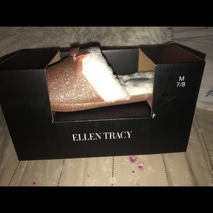 Ellen Tracy Rose Gold Slippers